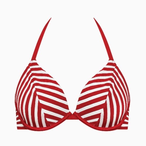 Lisca Swimwear Bondi Beach rood/wit soft-cup bikinitop