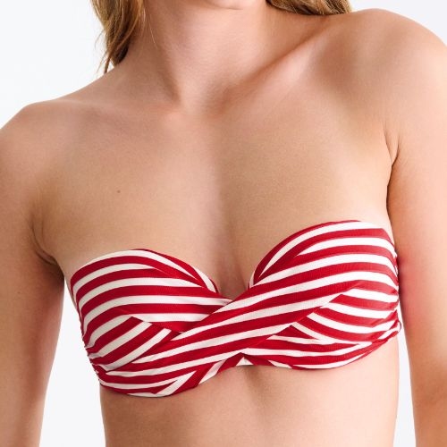Lisca Swimwear Bondi Beach rood/wit voorgevormde bikinitop
