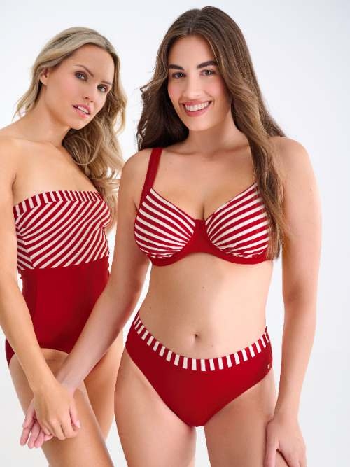 Lisca Swimwear Bondi Beach rood/wit bikini broekje