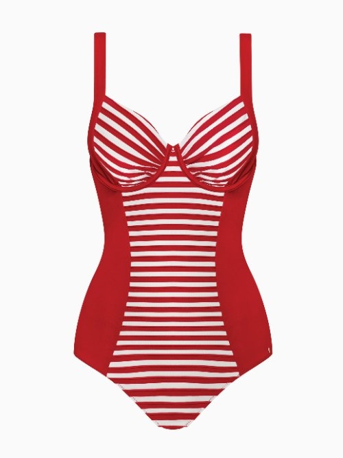 Lisca Swimwear Bondi Beach rood/wit badpak