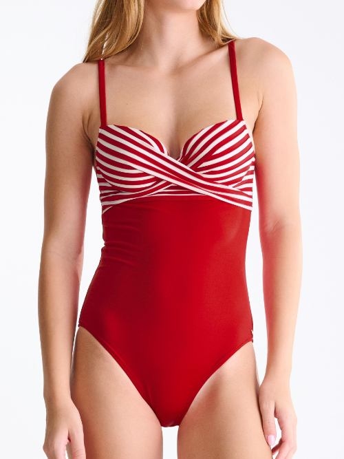 Lisca Swimwear Bondi Beach rood/wit badpak
