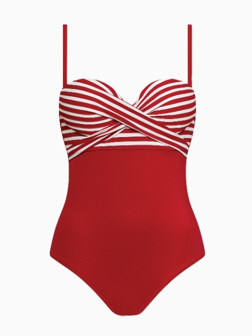 Lisca Swimwear Bondi Beach rood/wit badpak