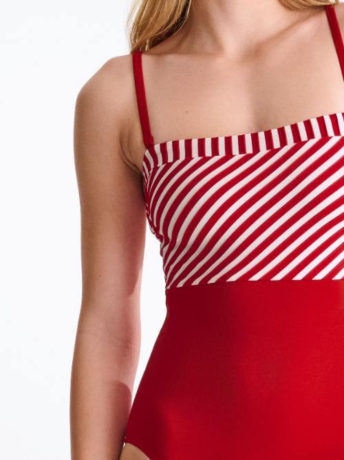 Lisca Swimwear Bondi Beach rood/wit badpak