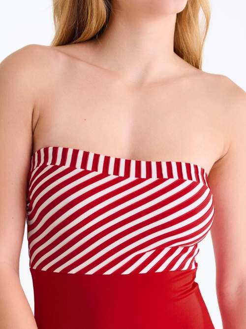 Lisca Swimwear Bondi Beach rood/wit badpak