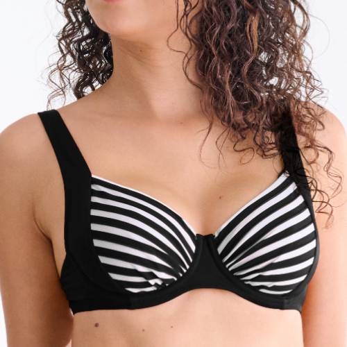 Lisca Swimwear Bondi Beach zwart/wit soft-cup bikinitop