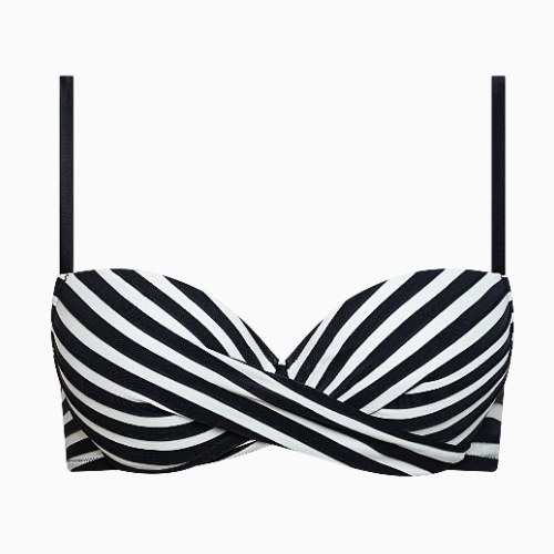 Lisca Swimwear Bondi Beach zwart/wit voorgevormde bikinitop