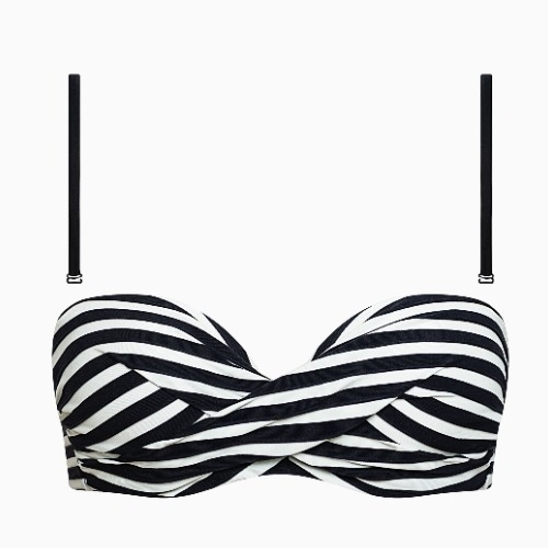 Lisca Swimwear Bondi Beach zwart/wit voorgevormde bikinitop