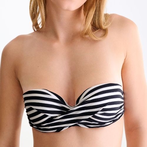 Lisca Swimwear Bondi Beach zwart/wit voorgevormde bikinitop