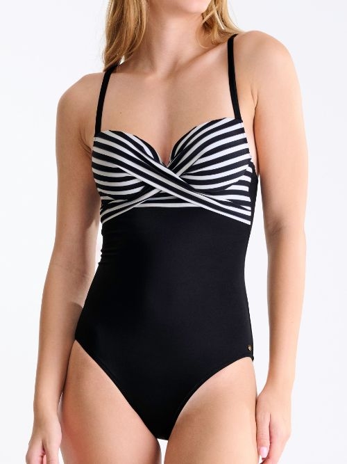 Lisca Swimwear Bondi Beach zwart/wit badpak