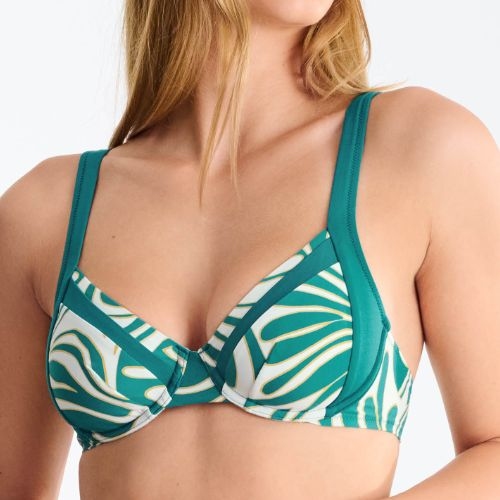 Lisca Swimwear Gold Coast turquoise soft-cup bikinitop