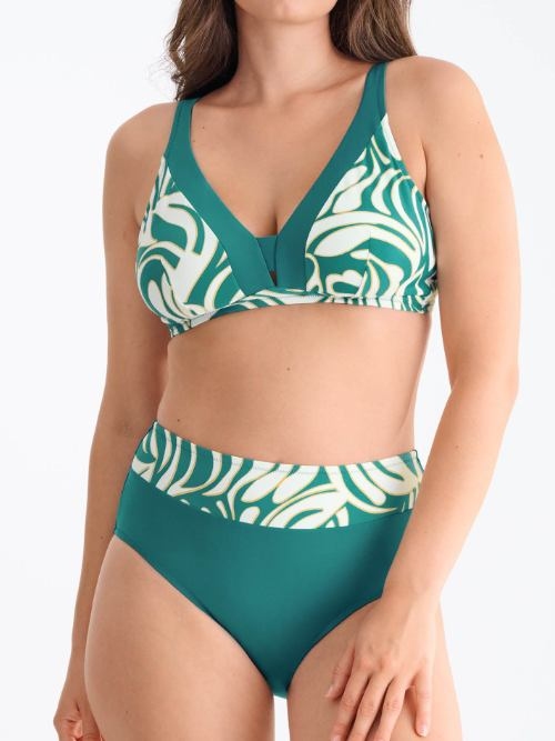 Lisca Swimwear Gold Coast turquoise soft-cup bikinitop