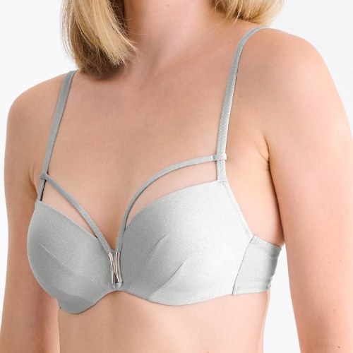 Lisca Swimwear Blue Lagoon zilver voorgevormde bikinitop