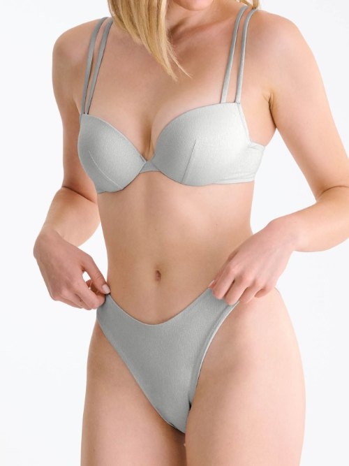 Lisca Swimwear Blue Lagoon zilver push up bikinitop