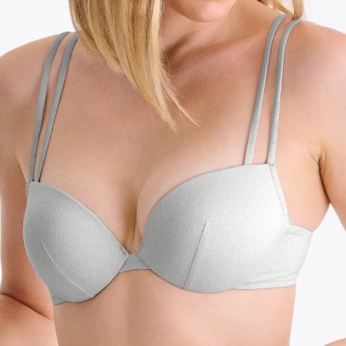 Lisca Swimwear Blue Lagoon zilver push up bikinitop