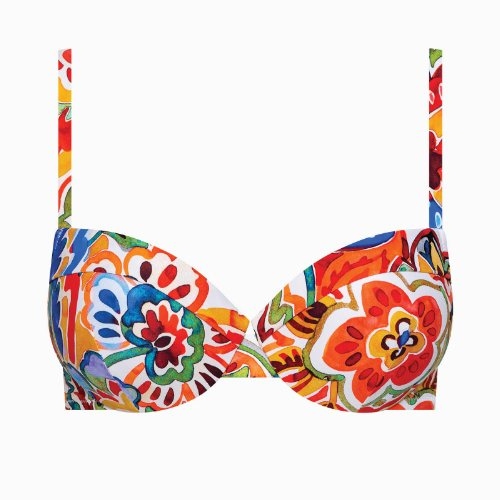 Lisca Swimwear Mexico roze/print voorgevormde bikinitop