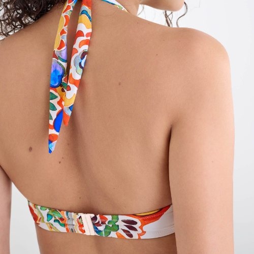 Lisca Swimwear Mexico roze/print voorgevormde bikinitop