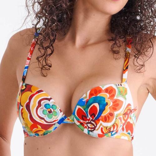 Lisca Swimwear Mexico roze/print push up bikinitop