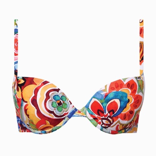 Lisca Swimwear Mexico roze/print push up bikinitop