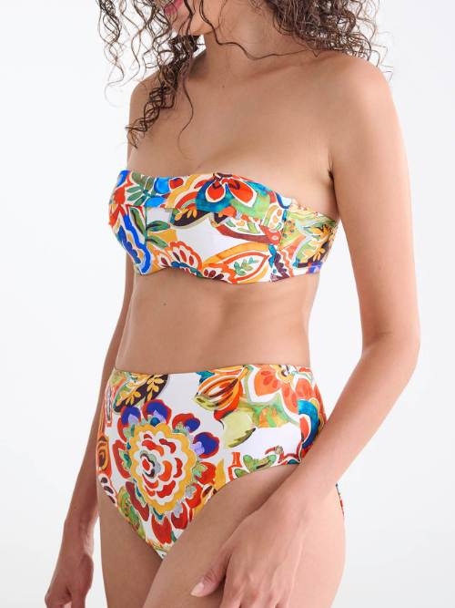 Lisca Swimwear Mexico roze/print voorgevormde bikinitop
