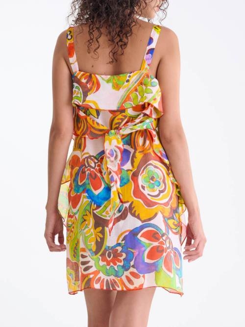 Lisca Swimwear Mexico roze/print strandjurk