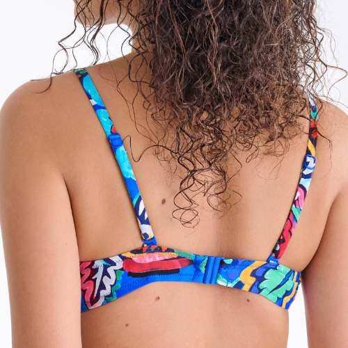 Lisca Swimwear Mexico blauw/print voorgevormde bikinitop