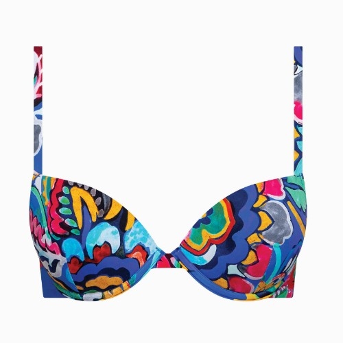 Lisca Swimwear Mexico blauw/print push up bikinitop