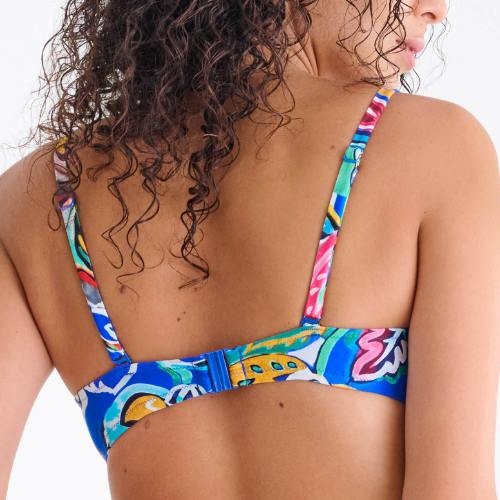 Lisca Swimwear Mexico blauw/print push up bikinitop