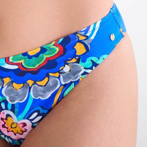 Lisca Swimwear Mexico blauw/print bikini broekje