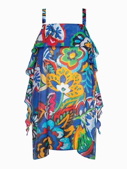Lisca Swimwear Mexico blauw/print strandjurk