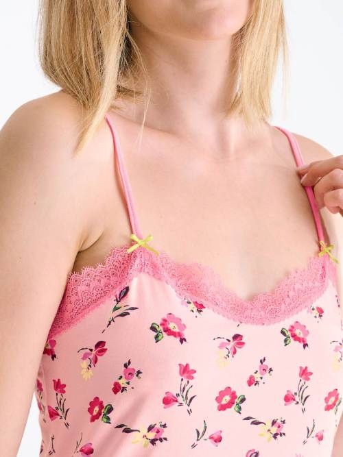 Lisca Bloomy roze slipdress