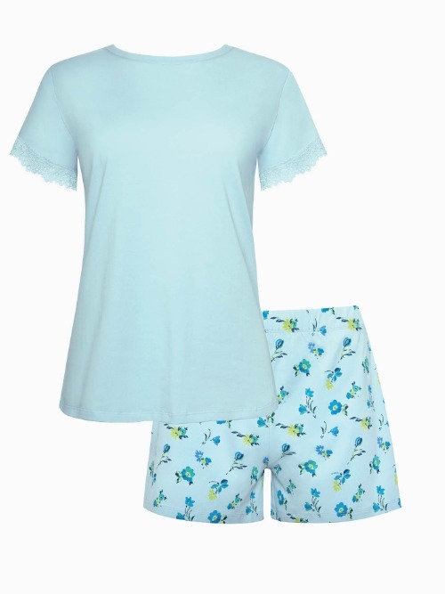 Lisca Bloomy blauw shortama