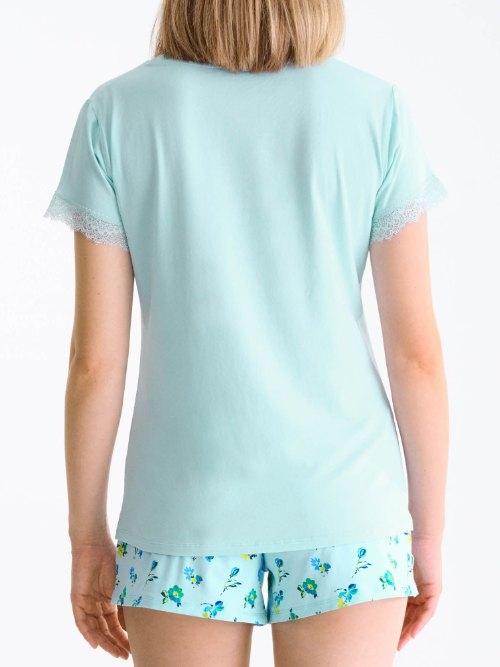 Lisca Bloomy blauw shortama