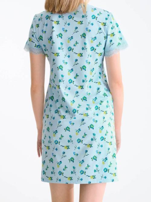 Lisca Bloomy blauw nachthemd