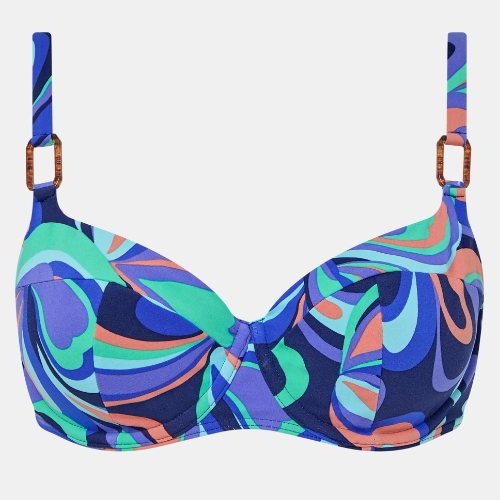 Chantelle Badmode Vita blauw/print soft-cup bikinitop