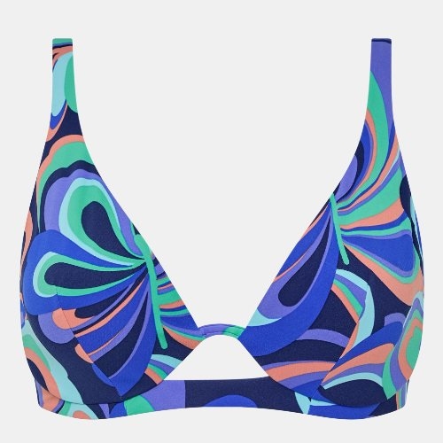 Chantelle Badmode Vita blauw/print soft-cup bikinitop
