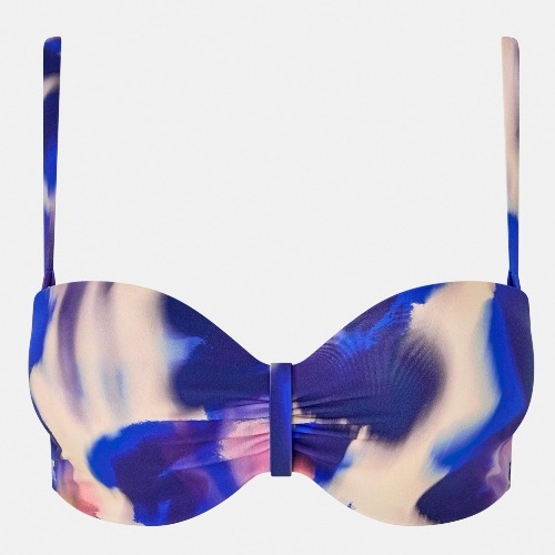 Chantelle Badmode Sauvage blauw/print voorgevormde bikinitop