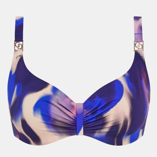Chantelle Badmode Sauvage blauw/print soft-cup bikinitop