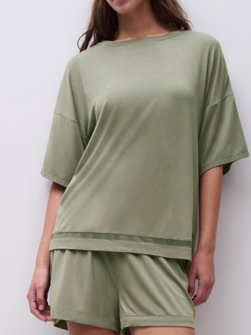 Chantelle Nachtmode Joe groen slaapshirt