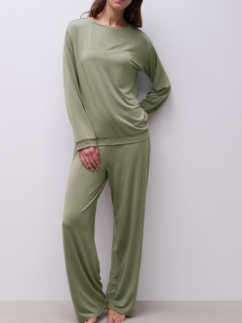 Chantelle Nachtmode Joe groen pyjamabroek
