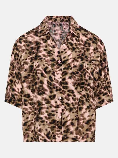 Femilet Nachtmode Layla bruin/print slaapshirt