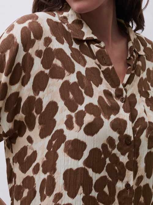 Femilet Nachtmode Layla bruin/print slaapshirt