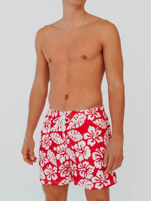 Bomain Boaz rood zwemshort