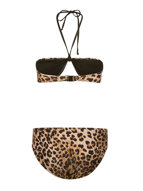Mila Leopard bruin/print bikini set