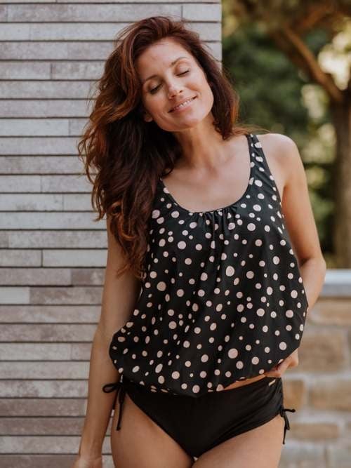 Mila Golden Dots zwart tankini set