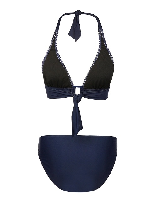 Mila Ocean Waves marine blauw bikini set