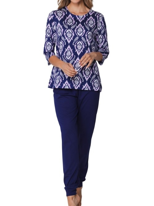 Pastunette Dames marine blauw pyjama