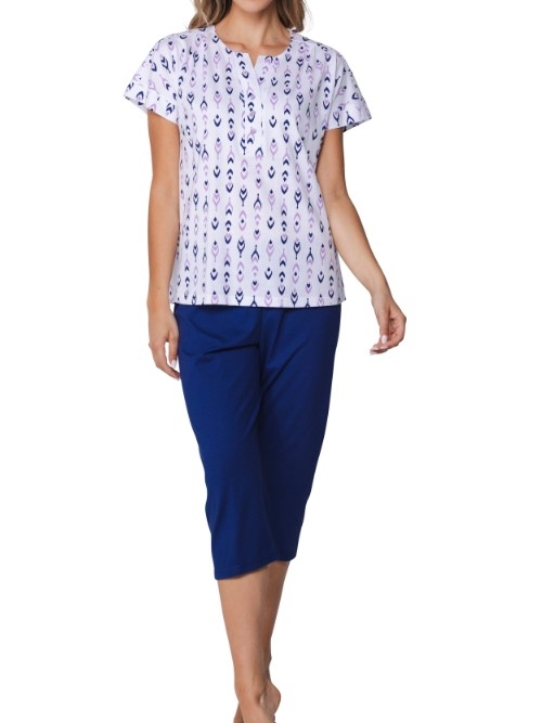 Pastunette Dames marine blauw pyjama