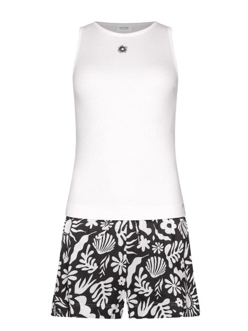 Rebelle Dames wit shortama