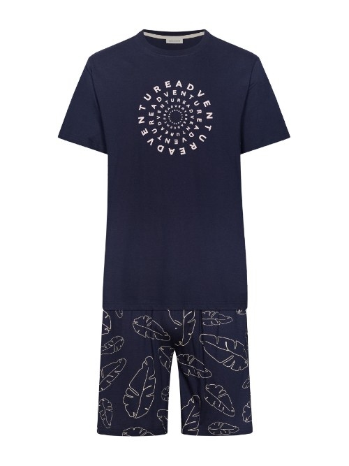 Pastunette Heren marine blauw shortama