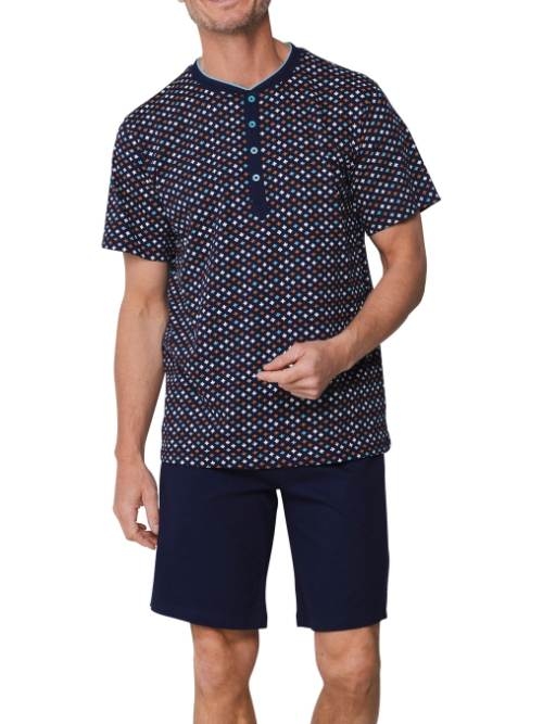 Pastunette Heren marine blauw shortama